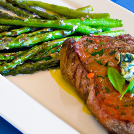 Savor Garlic Butter Steak with tender Asparagus Bliss