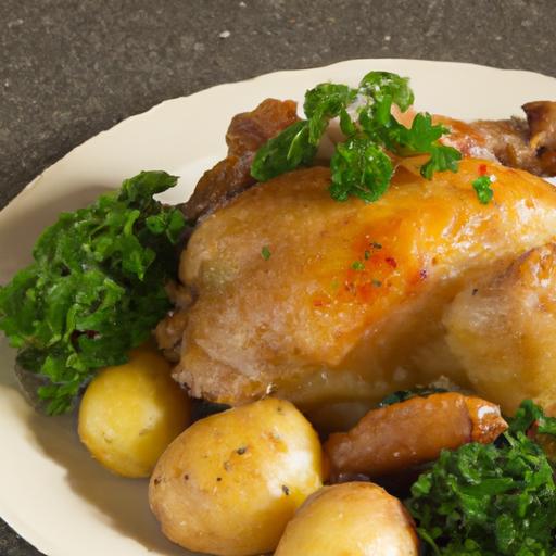 Golden Oven-Roasted Chicken and Potatoes: A Savory Classic