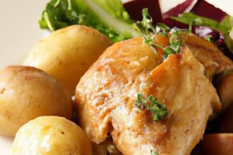 Golden Oven-Roasted Chicken and Potatoes: A Savory Classic