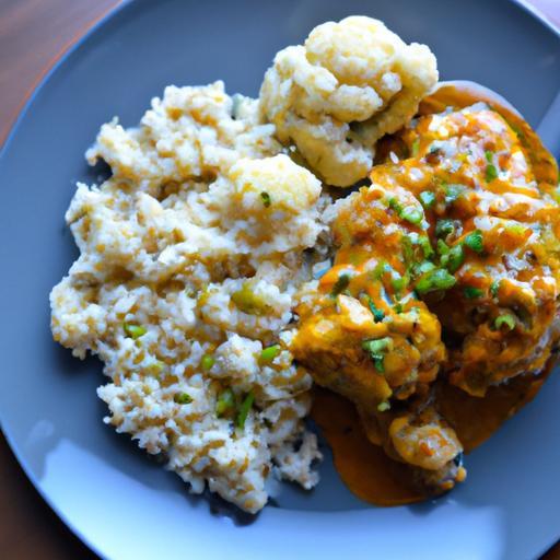 Creamy Keto Butter Chicken with Flavorful Cauliflower Rice