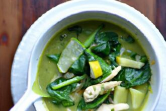 Hearty Chicken and Spinach Soup: Nutritious Comfort Bowl