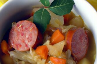 Hearty Cabbage and Sausage Soup: A Warm, Savory Delight