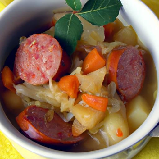 Hearty Cabbage and Sausage Soup: A Warm, Savory Delight