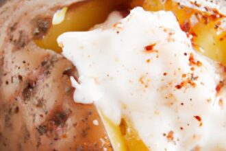 Ultimate Comfort Food: Perfect Baked Potato with Cheese & Sour Cream