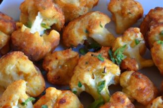 Crispy Air Fryer Garlic Parmesan Cauliflower Bites Recipe