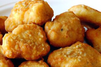 Golden Chicken Nuggets Perfectly Paired with Honey Mustard