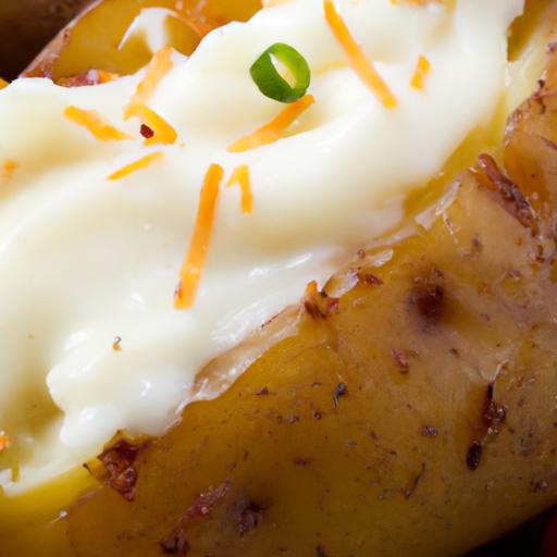 Ultimate comfort Food: perfect Baked potato with Cheese & Sour Cream