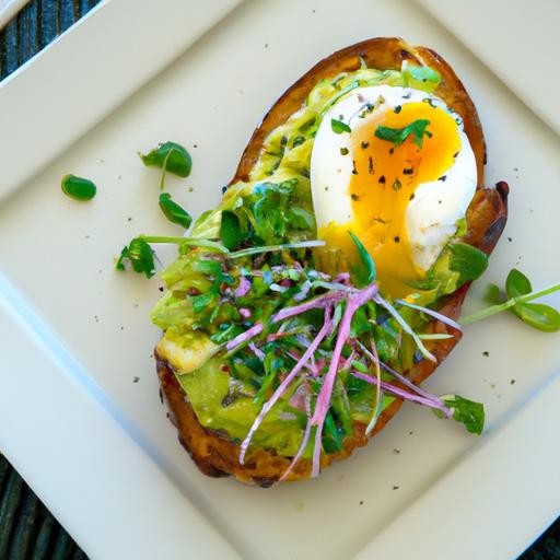 Unlock Flavor: Creamy Avocado Egg Toast with Fresh Microgreens