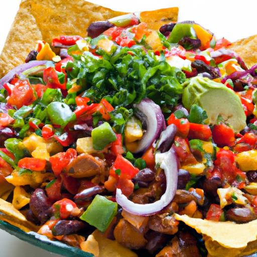 Crunchy Loaded Veggie Nachos: A Colorful Flavor fiesta
