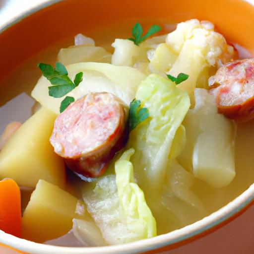 Hearty Cabbage and Sausage Soup: A Warm, Savory Delight