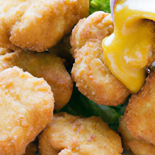 Golden Chicken Nuggets Perfectly Paired with Honey Mustard