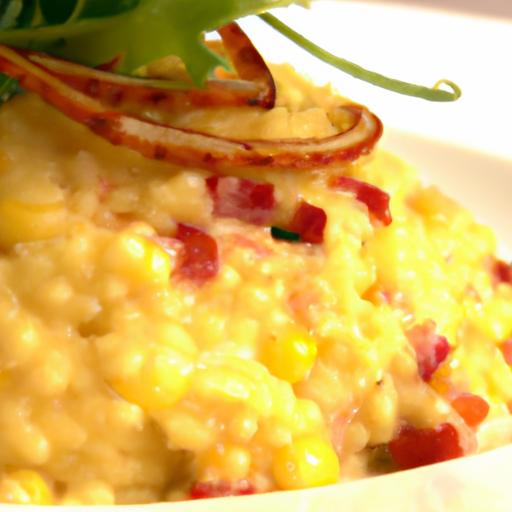 Golden Harvest: Crafting Fresh corn and Tomato Risotto Delight