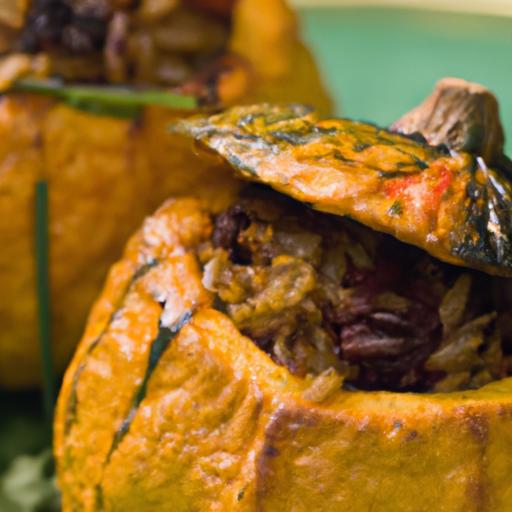 Harvest Harmony: Roasted Acorn Squash Wild Rice Stuffing