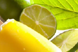 Tropical Delight: Refreshing Mango Sorbet with Zesty Lime