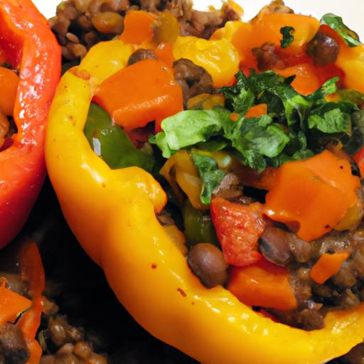 Hearty Vegan Lentil-Stuffed Bell Peppers: Flavor & Nutrition