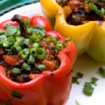 Colorful Stuffed Bell Peppers with Hearty Black Beans Delight