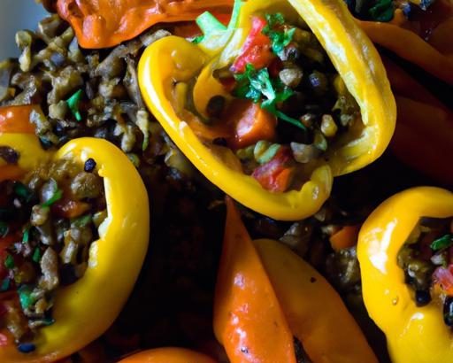 Hearty Vegan Lentil-Stuffed Bell Peppers: A Flavorful Feast