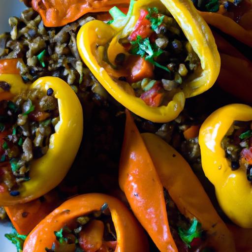 Hearty Vegan Lentil-Stuffed Bell Peppers: A Flavorful Feast