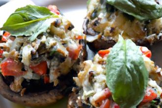 Savor Portobello Mushrooms Stuffed with Caprese Delight