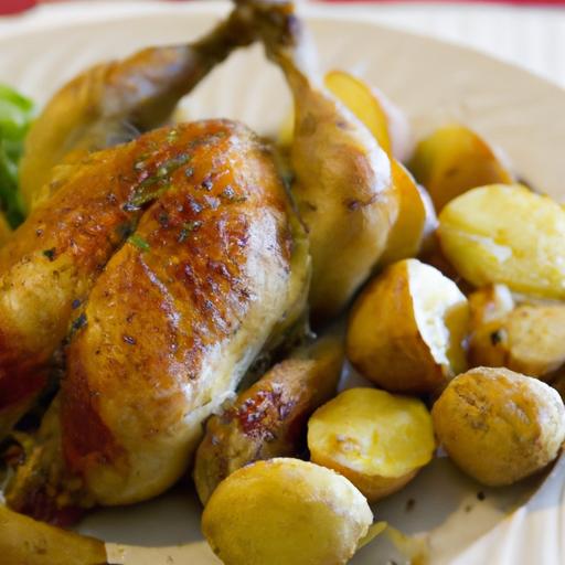 Golden Oven-Roasted Chicken and Potatoes: A Simple Feast